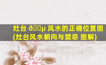 灶台 🌵 风水的正确位置图(灶台风水朝向与禁忌 图解)